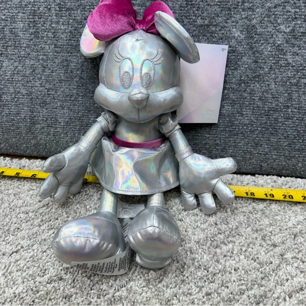 Disney Minnie Mouse plush‎ 100th anniversary silver platinum pink toy